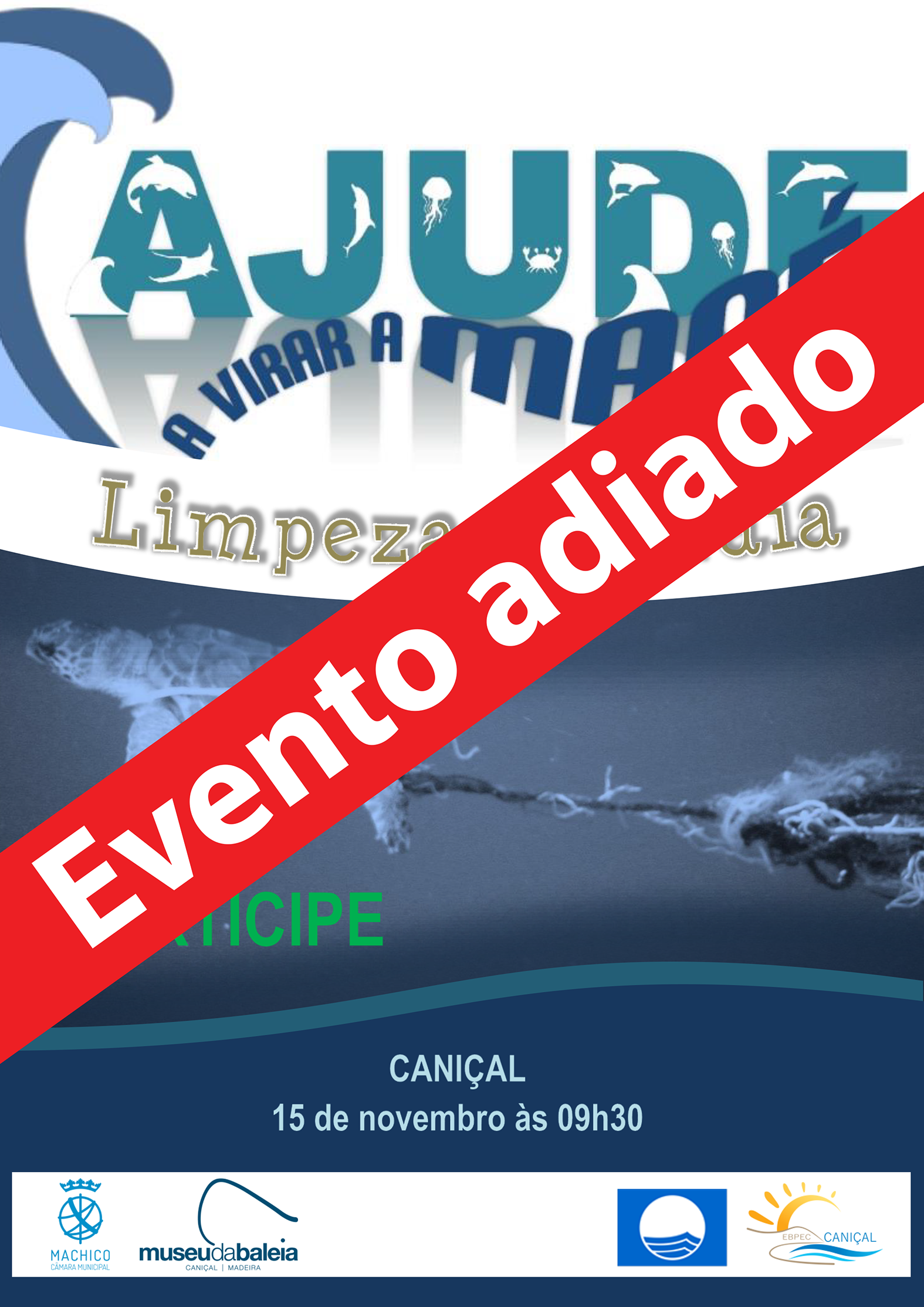 Cartaz limpeza de praia Novembro 2024-Adiado
